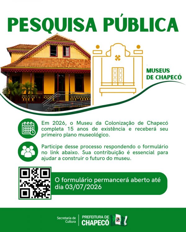 Plano Museol&oacute;gico do Museu da Coloniza&ccedil;&atilde;o - Participe da Enquete