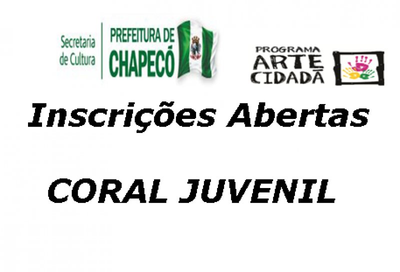 Abertas inscrições para o Coral Juvenil