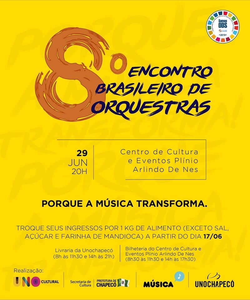 8° Encontro Brasileiro de Orquestras será dia 29/06