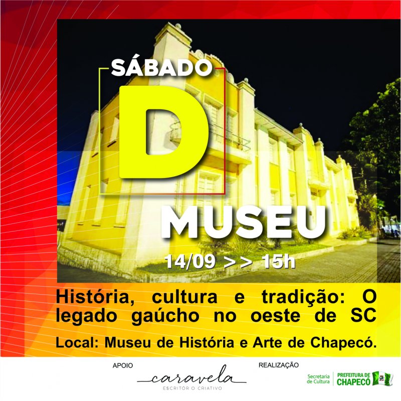 Sábado D Museu terá como tema a cultura gaúcha