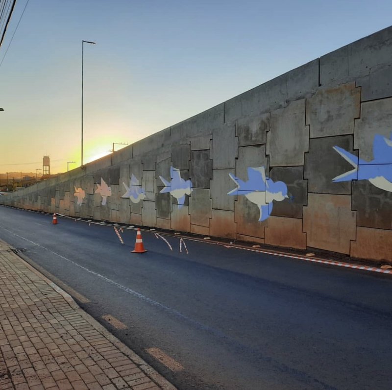Conheça as obras do elevado: "Voando para o caminho certo" de Marco Antônio Arteiro