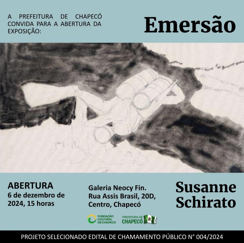 Exposição Emersão inaugura no próximo dia 6