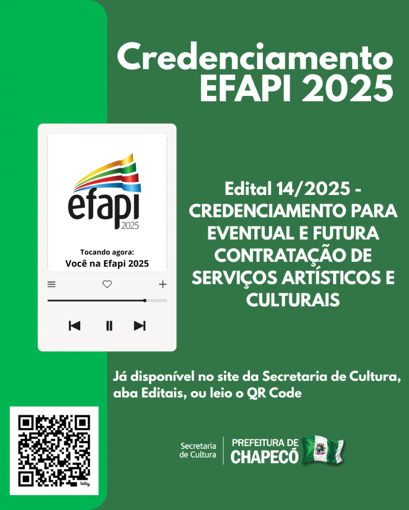 Artistas chapecoenses já podem se inscrever para participar da Efapi 2025