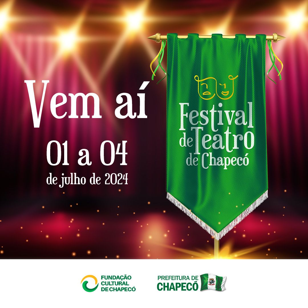 Fundação Cultural divulga peças que serão apresentadas no Festival de Teatro de Chapecó 2024