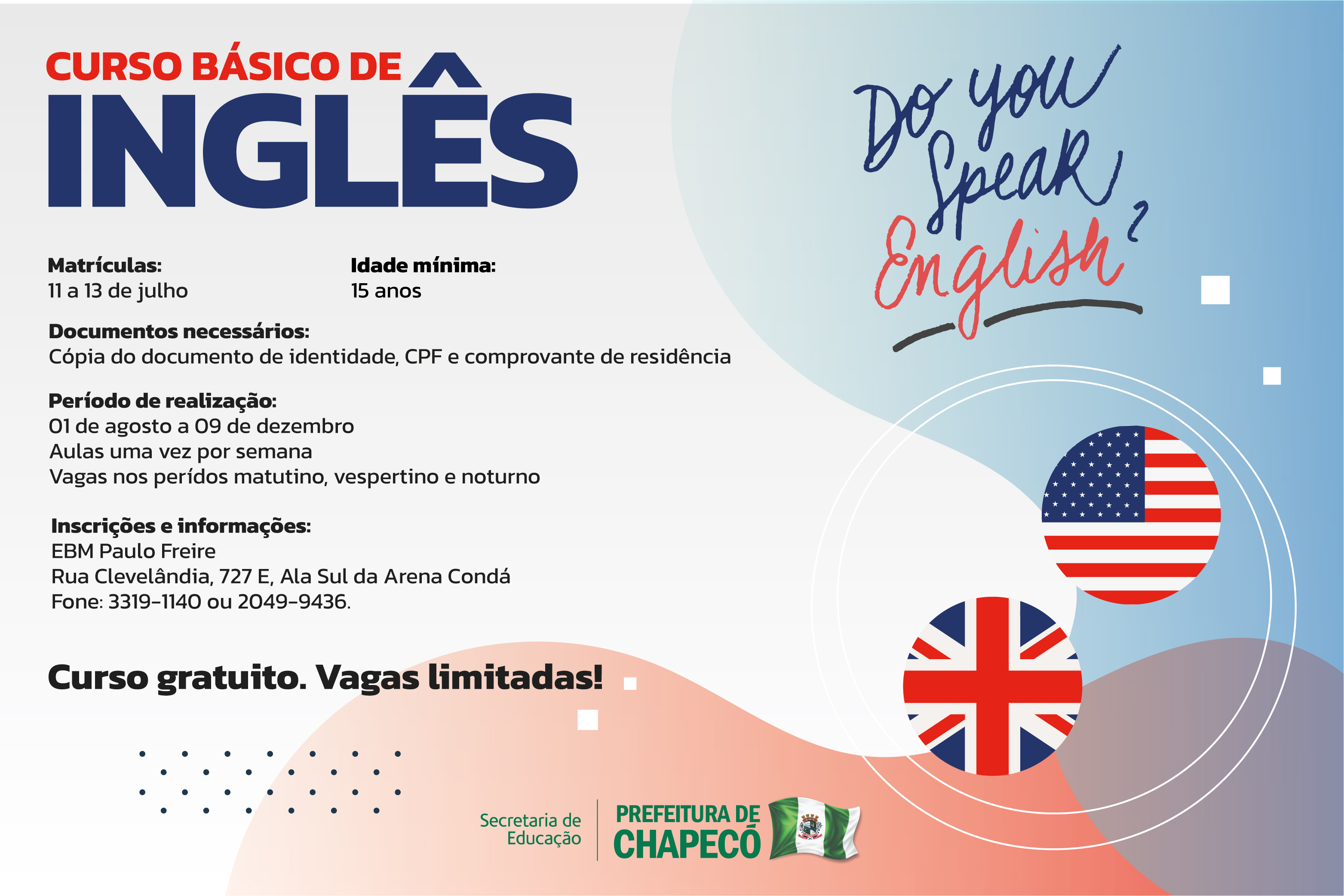 Curso de Inglês para Iniciantes 2022