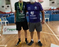 Guilherme Marchiori com o técnico Giancarlo