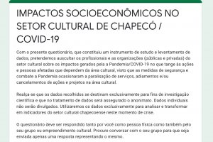 Pesquisa no setor cultural quer entender impactos do COVID-19