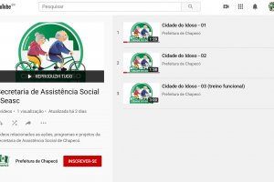 Idosos recebem atividades em vídeo