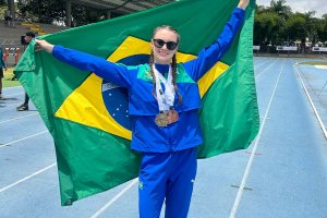Atleta chapecoense conquista tr&ecirc;s medalhas no Sul-Americano de Atletismo