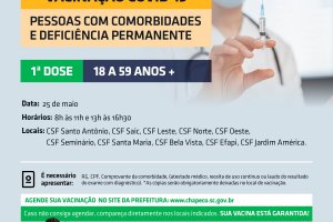 Novo agendamento para 1°Dose contra Covid-19