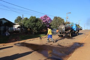 Prefeito anuncia projeto da caixa de brita no Goio-&Ecirc;n e asfaltamento de 100% da sede do Bormann