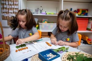 Crian&ccedil;as do CEIM Saberes da inf&acirc;ncia aprendem sobre n&uacute;meros e quantidades usando a natureza