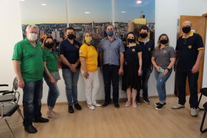 Vice-prefeito recebe governadora do Lions