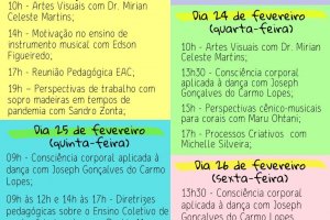 Programa Arte Cidad&atilde; e Escola de Artes de Chapec&oacute; realizam Semana de Reflex&otilde;es