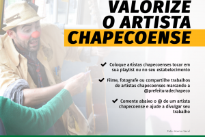 Cultura lança campanha de incentivo ao artista de Chapecó