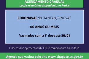 Vacina: inicia a aplica&ccedil;&atilde;o da segunda dose infantil de Coronavac
