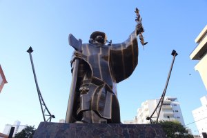 Monumento O Desbravador &eacute; reinaugurado ap&oacute;s restaura&ccedil;&atilde;o