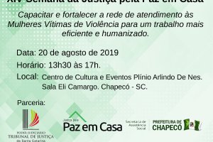 Semana pela paz em casa capacita profissionais no atendimento as mulheres 