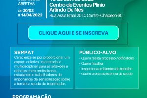 Abertas inscri&ccedil;&otilde;es para evento sobre sa&uacute;de do trabalhador