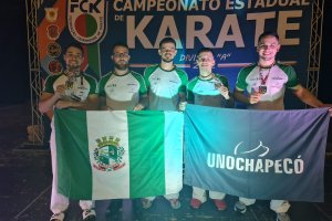 Tr&ecirc;s atletas de Chapec&oacute; conquistam ouro e vaga na Sele&ccedil;&atilde;o Catarinense de Karat&ecirc;