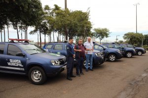 Guarda Municipal de Chapec&oacute; recebe seis novos ve&iacute;culos