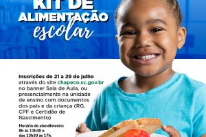 Iniciam inscri&ccedil;&otilde;es para kit de alimenta&ccedil;&atilde;o escolar 