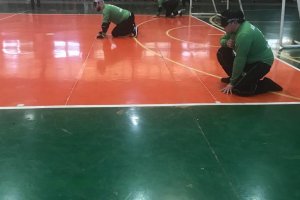 Parceria da Adevosc com Fundação de Esporte reativa Goalball em Chapecó