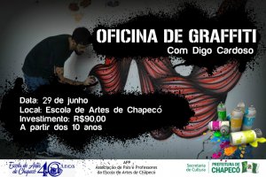 Escola de Artes oferecer&aacute; oficina de Graffiti