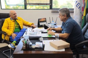 Empresário Luciano Hang prestigia a abertura do Natal em Chapecó