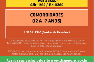 Chapecó abre vacinação para adolescentes
