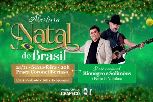 Abertura do Natal do Brasil terá show com Rionegro e Solimões