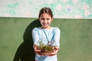 Estudantes da EBM Jacob Gisi constroem terr&aacute;rios e aprendem sobre ciclo da &aacute;gua