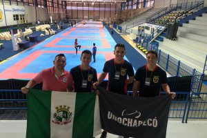 Equipe de Karate na final do Campeonato Brasileiro