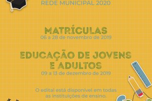 Prefeitura anuncia per&iacute;odo de matr&iacute;culas nas escolas municipais
