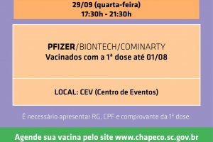 Vacina&ccedil;&atilde;o tem segunda dose &agrave; noite e refor&ccedil;o