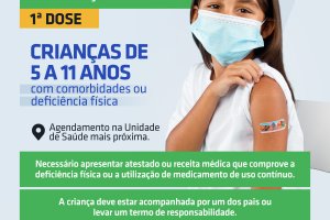 Vacinas: inicia a aplica&ccedil;&atilde;o de primeira dose em crian&ccedil;as