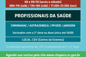 Aberto refor&ccedil;o de vacina para profissionais de sa&uacute;de