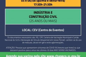 Novo agendamento para ind&uacute;stria e constru&ccedil;&atilde;o civil, para 25 anos ou mais