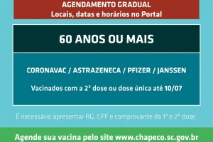 Data de reforço de vacina para idosos baixa para 10 de julho
