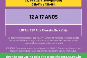 Vacinas: agendamento aberto para menores de idade