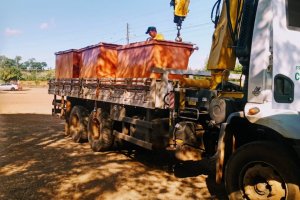 Chapec&oacute; coloca cont&ecirc;ineres para coleta de res&iacute;duos recicl&aacute;veis no meio rural