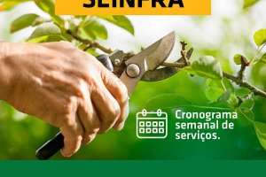 Secretaria de Infraestrutura divulga cronograma semanal