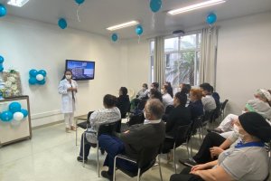 Profissionais de Sa&uacute;de da Prefeitura fazem palestra no Hospital da Crian&ccedil;a