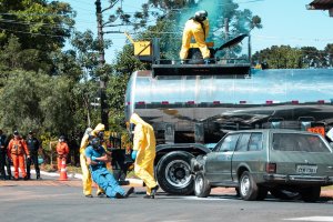 Defesa Civil realiza simulado de vazamento de g&aacute;s t&oacute;xico no Bormann