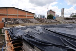Escola Luiza Santin contabiliza preju&iacute;zos causados por temporal