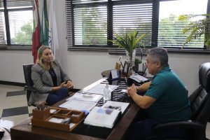 Prefeito recebe visita institucional de deputada federal