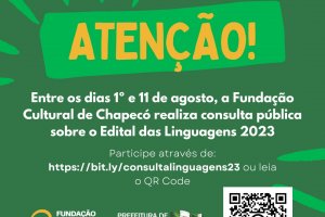 Funda&ccedil;&atilde;o Cultural de Chapec&oacute; realiza consulta p&uacute;blica sobre o Edital das Linguagens