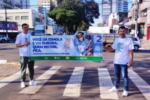 Secretaria da Fam&iacute;lia e Prote&ccedil;&atilde;o Social realiza conscientiza&ccedil;&atilde;o contra a esmola