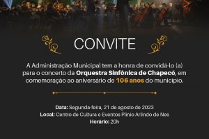 Apresenta&ccedil;&atilde;o da Orquestra Sinf&ocirc;nica de Chapec&oacute; em comemora&ccedil;&atilde;o aos 106 anos 