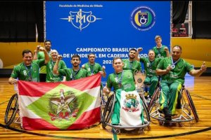 Falc&otilde;es ficam em terceiro lugar no Brasileiro de Handebol em cadeira de rodas